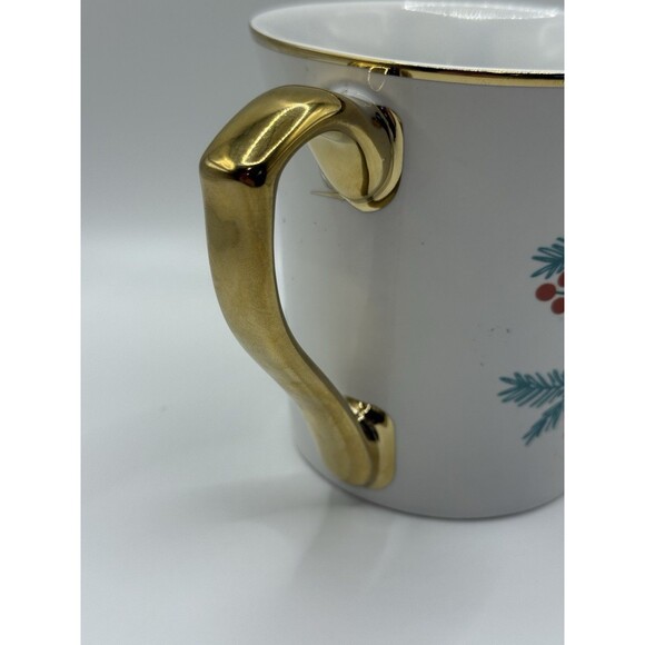 Monogram Letter S Mug 10 Strawberry Street Xmas Gold Filigree Cottagecore - Picture 5 of 10